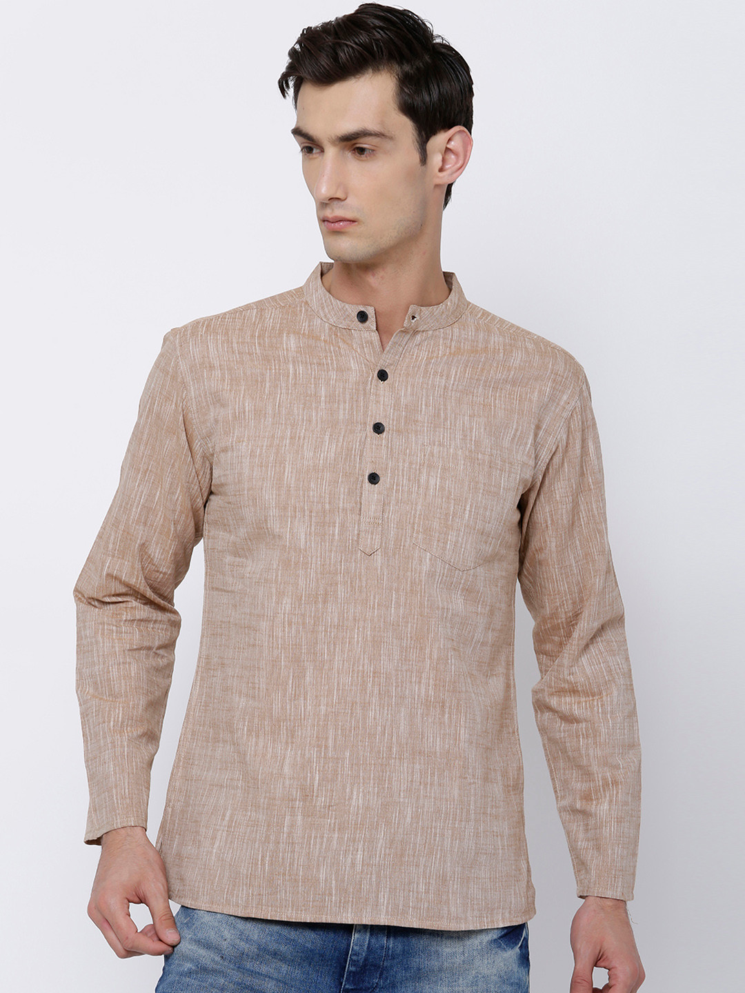 Buy Svanik Men Brown Solid Straight Kurta Kurtas for Men 2299275 Myntra