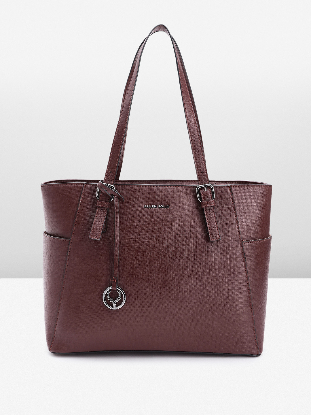 Buy Allen Solly Textured Laptop Shoulder Bag Handbags for Women