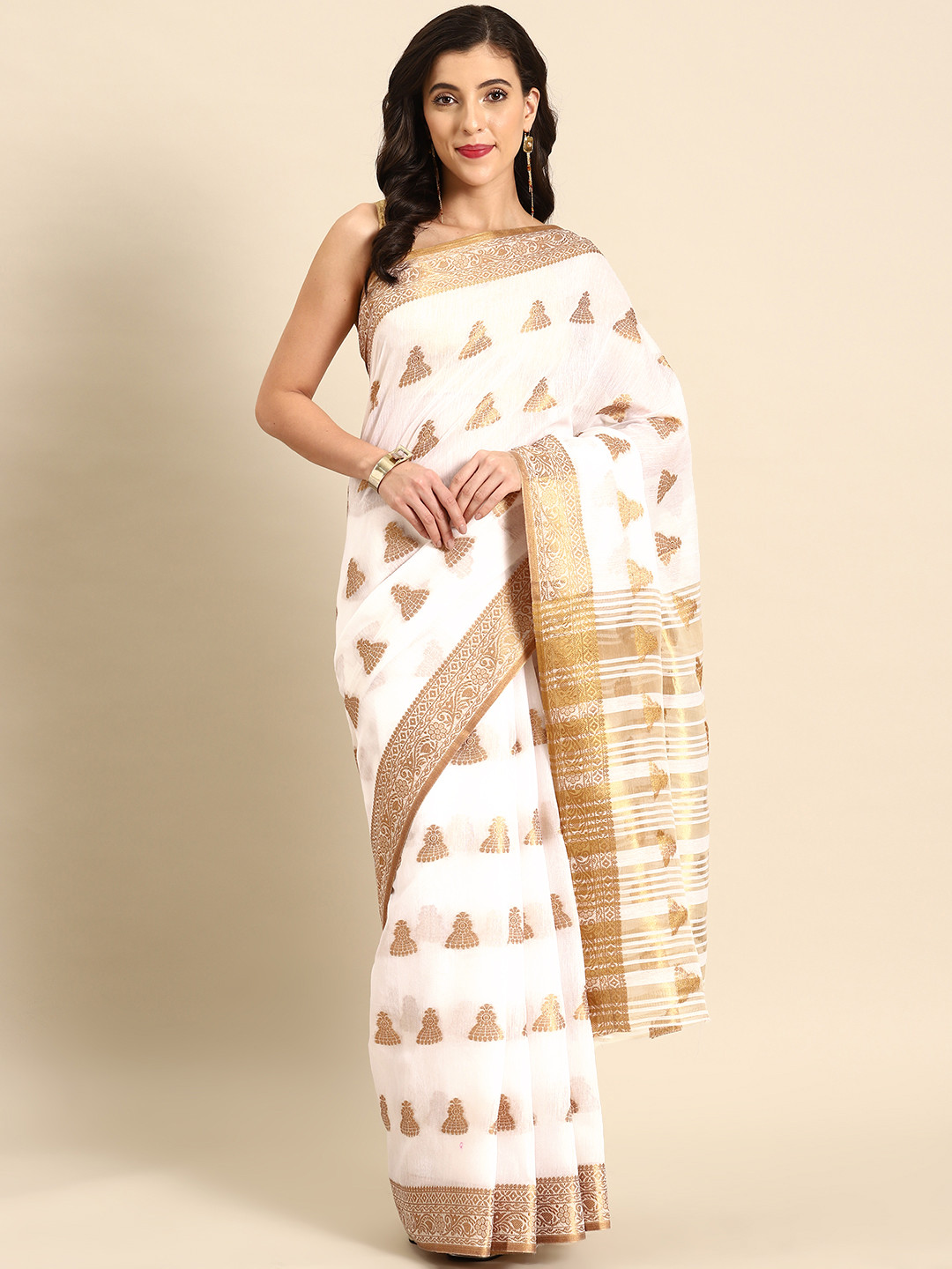 Buy All About You Ethnic Motifs Chanderi Saree Sarees for Women