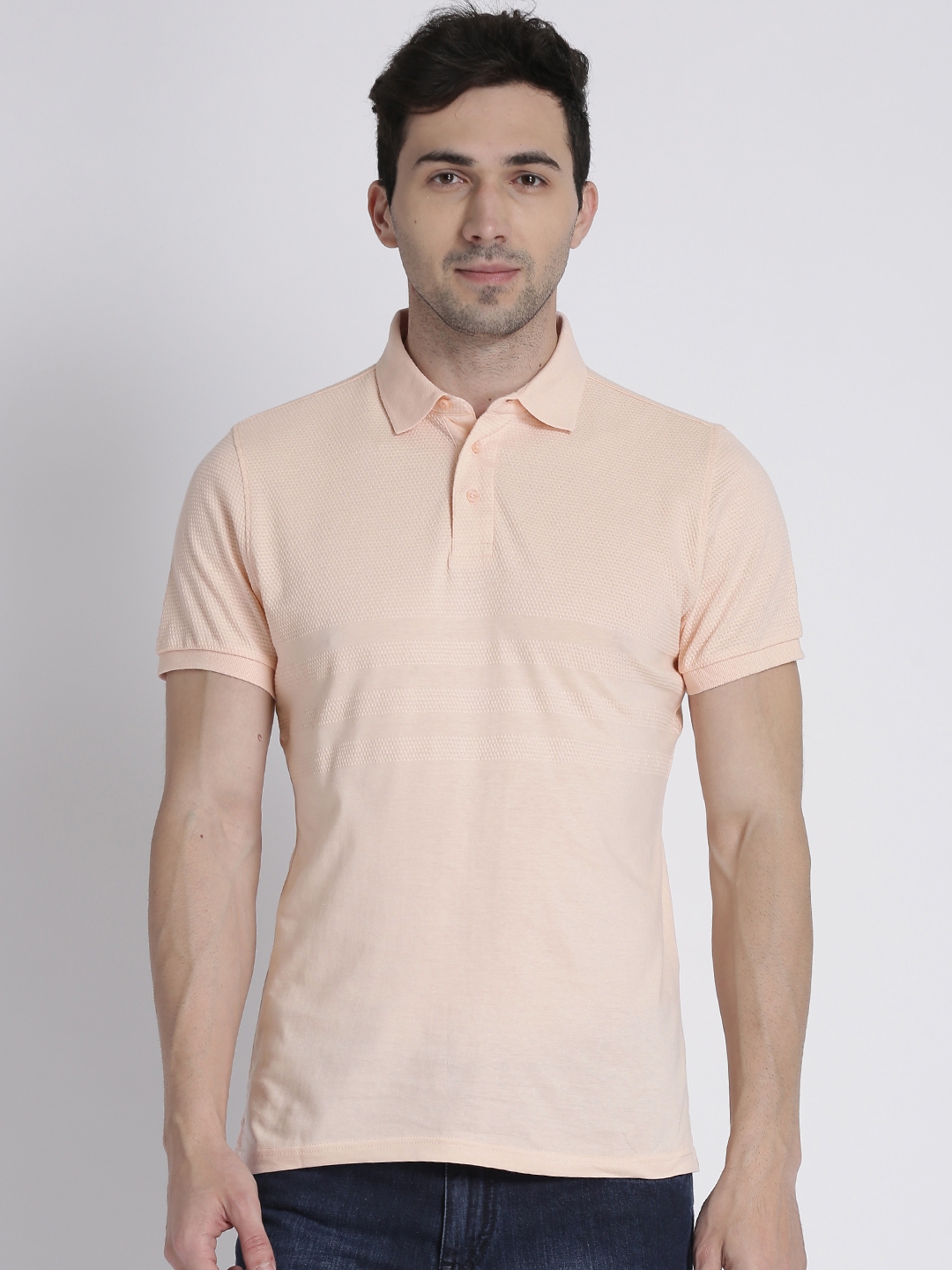 Buy Splash Men Peach Coloured Polo Pure Cotton T Shirt - Tshirts for ...