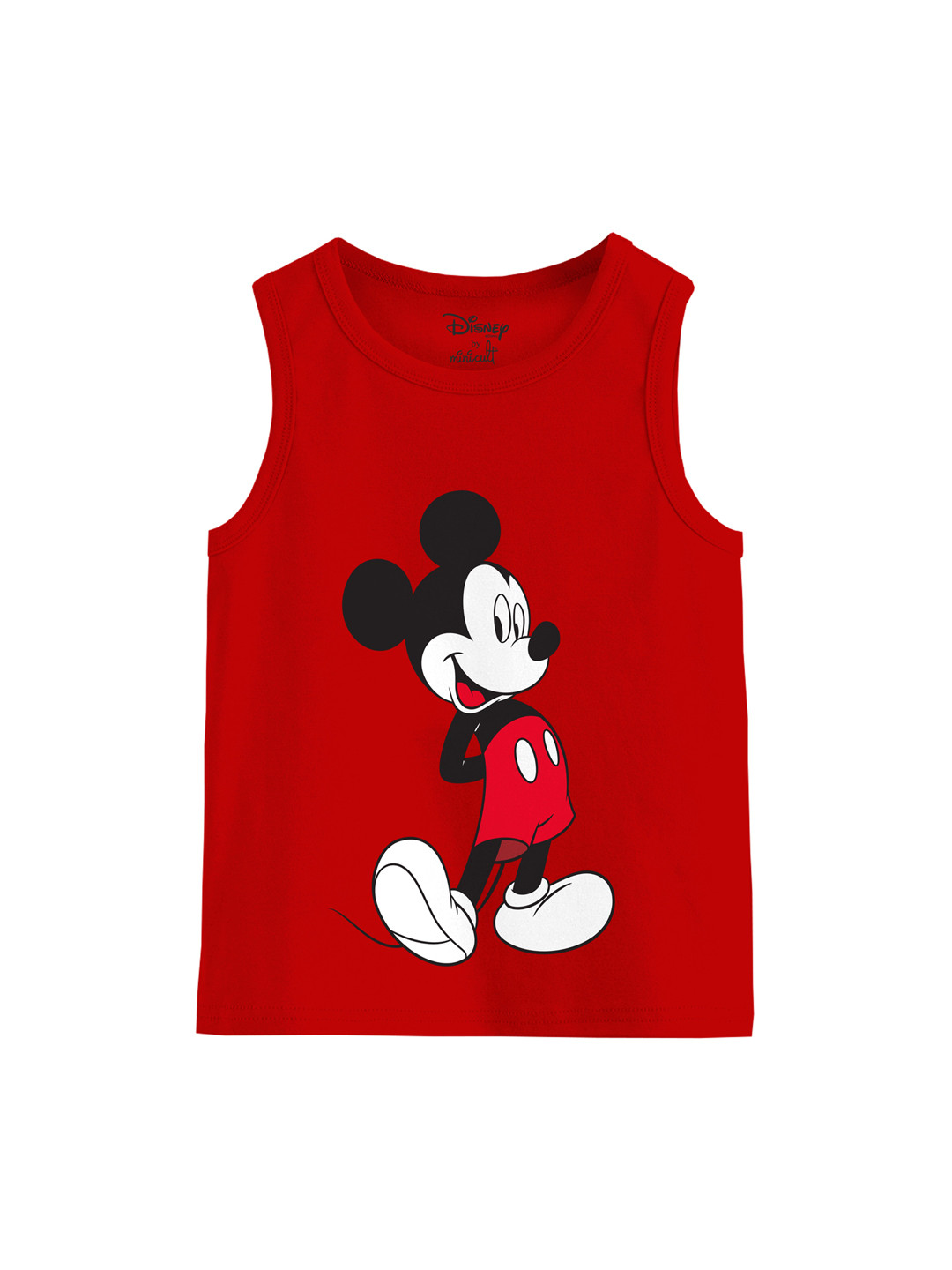 Babyhug Disney Cotton Sleeveless Vests With Mickey Mouse Print Pack of 3 - Multicolor main image 1