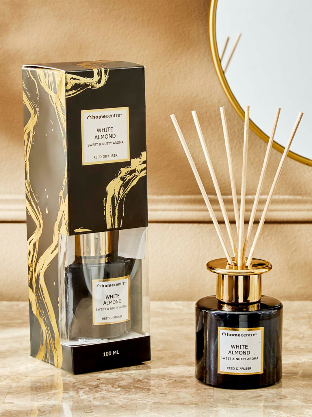 Buy Home Centre Eternity Black Almond Reed Diffuser Oil With Sticks