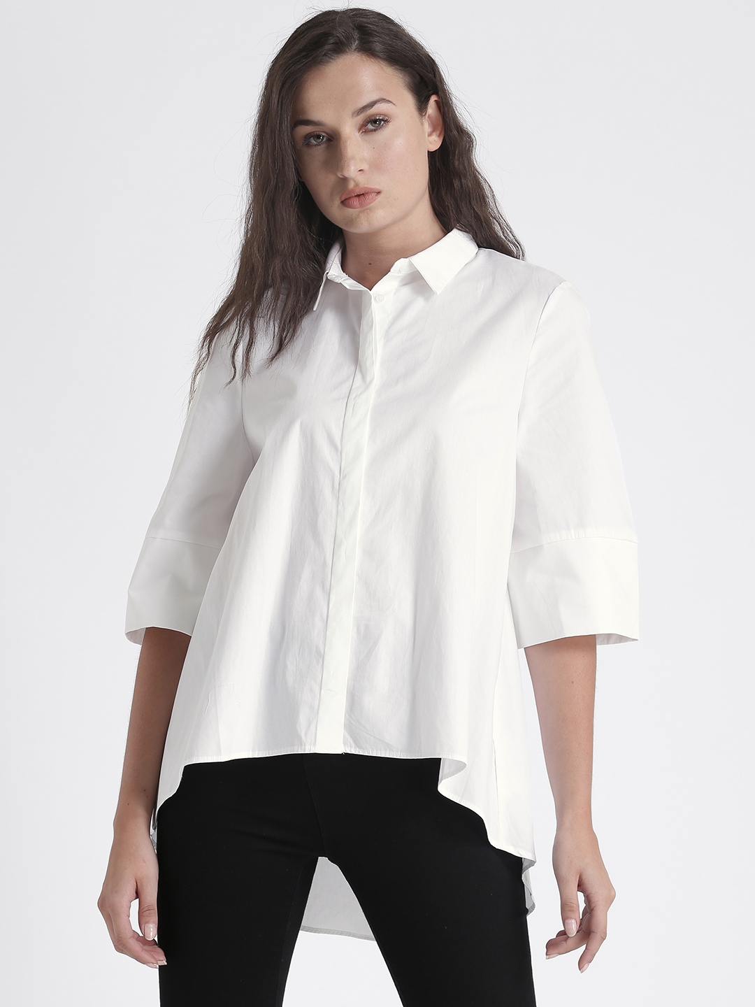 Buy Splash Women White Regular Fit Solid Casual Shirt - Shirts for ...