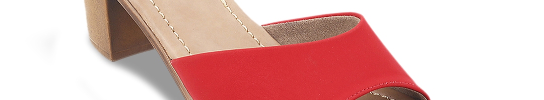 Buy Metro Women Red Solid Block Heels - Heels for Women 2304675 | Myntra