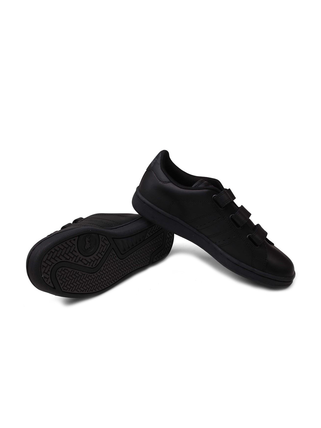 lonsdale black leather trainers