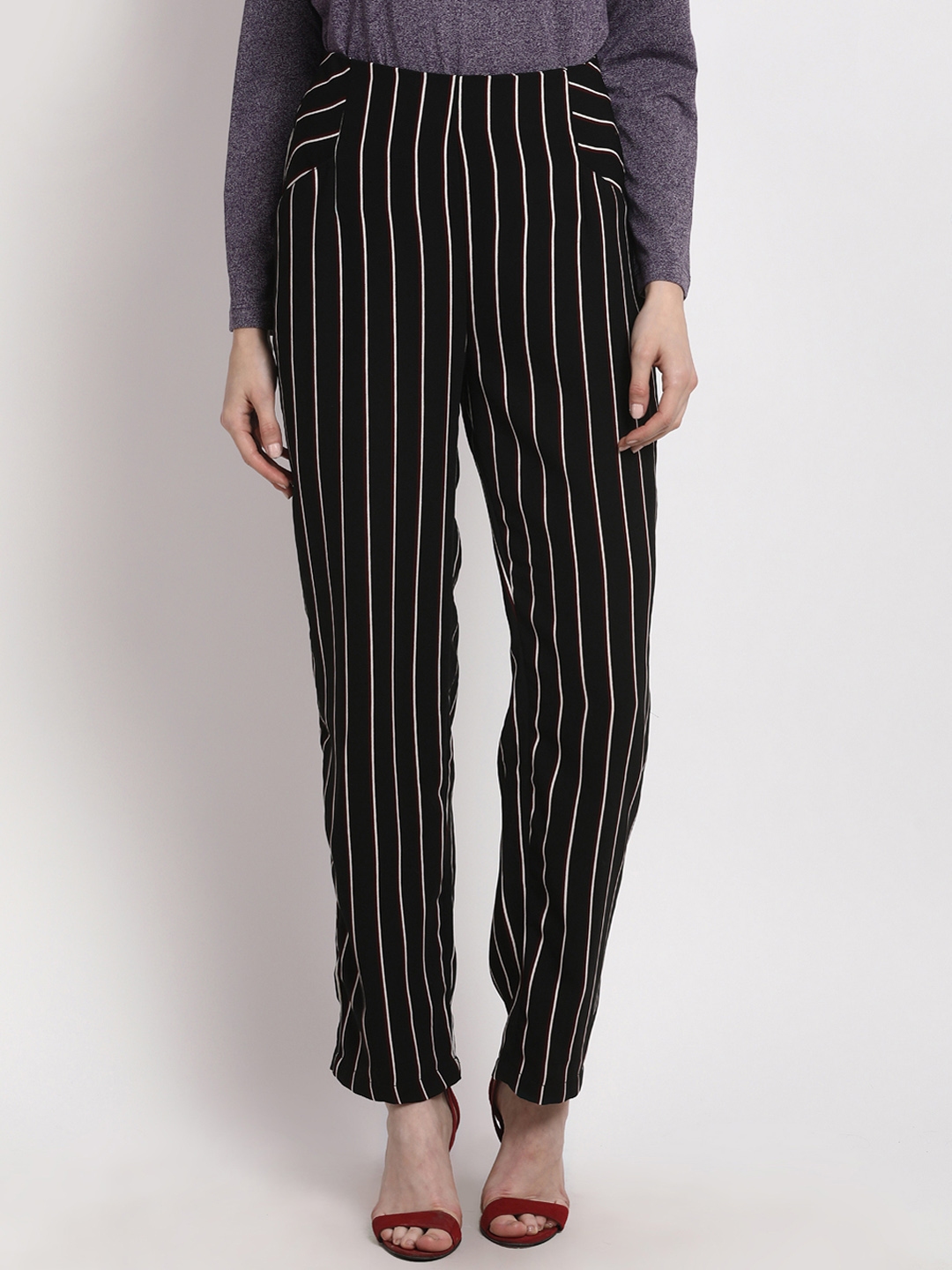 m and s striped trousers