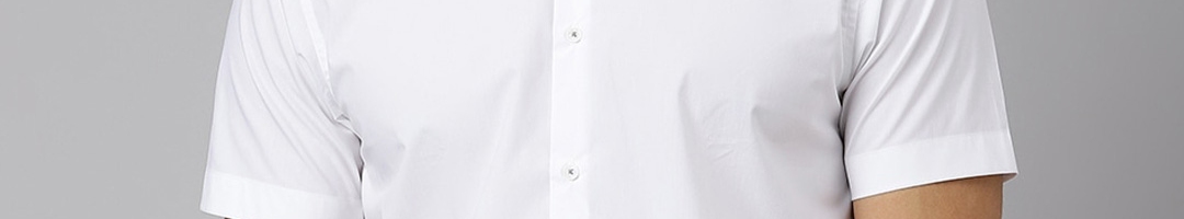 Buy KINGDOM OF WHITE Spread Collar Slim Fit Casual Cotton Shirt ...