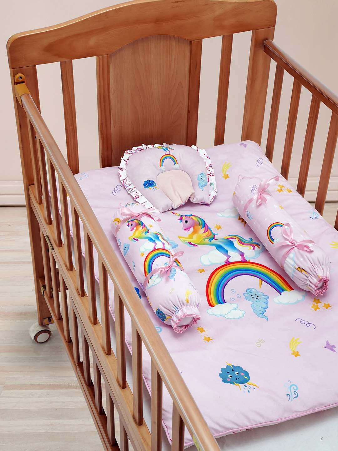 Buy Baby Moo Infant Kids Mattress Set With Neck Pillow & Bolsters