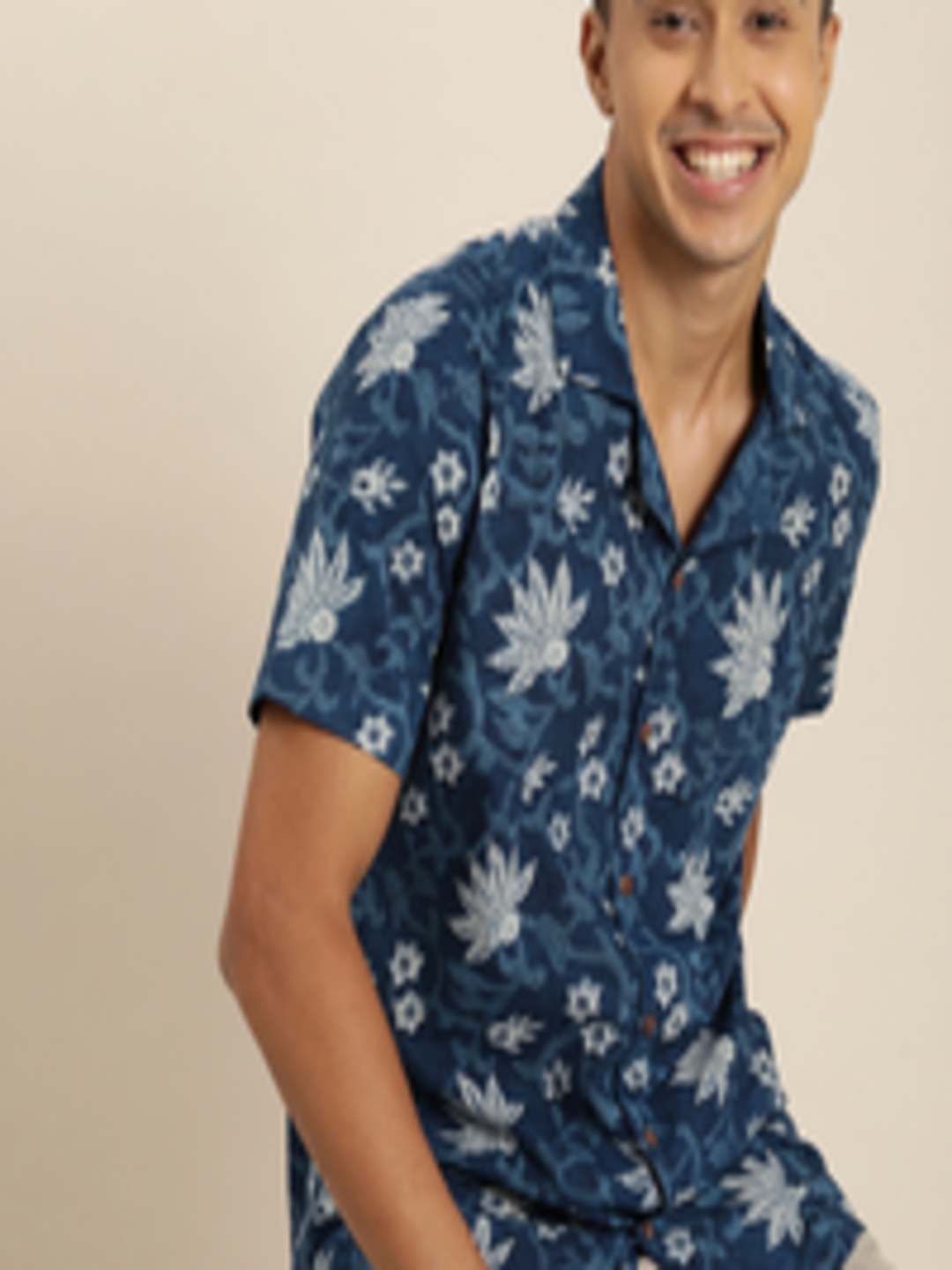 Buy Taavi Men Classic Floral Printed Casual Shirt - Shirts for Men ...