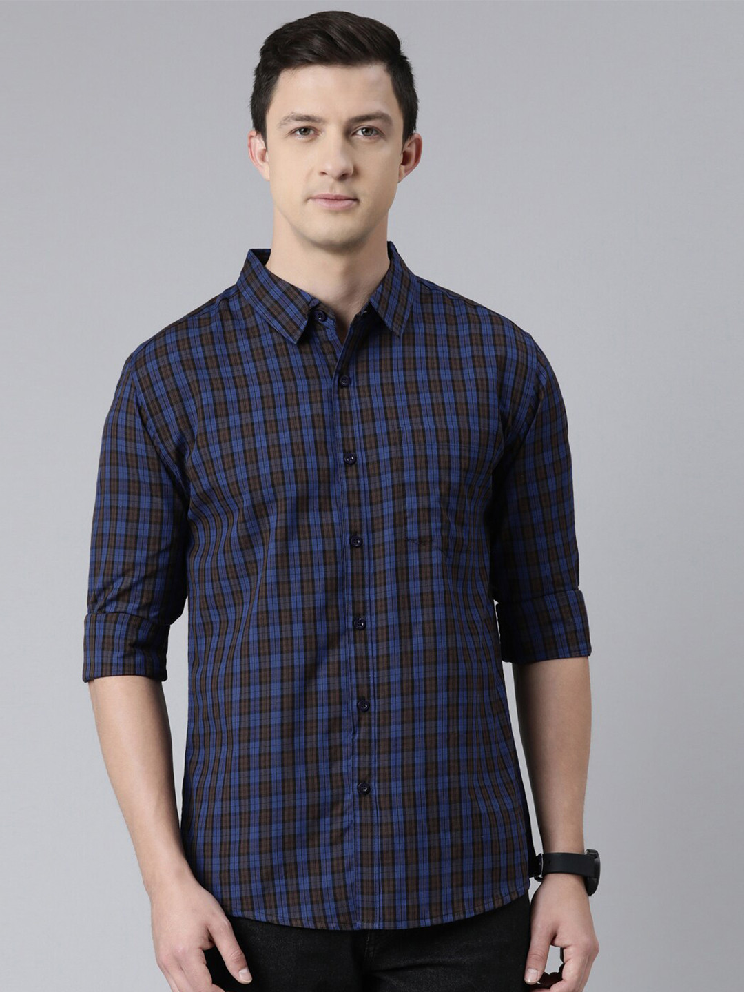 Men's Multi Comfort Tartan Checked Cotton Casual Shirt