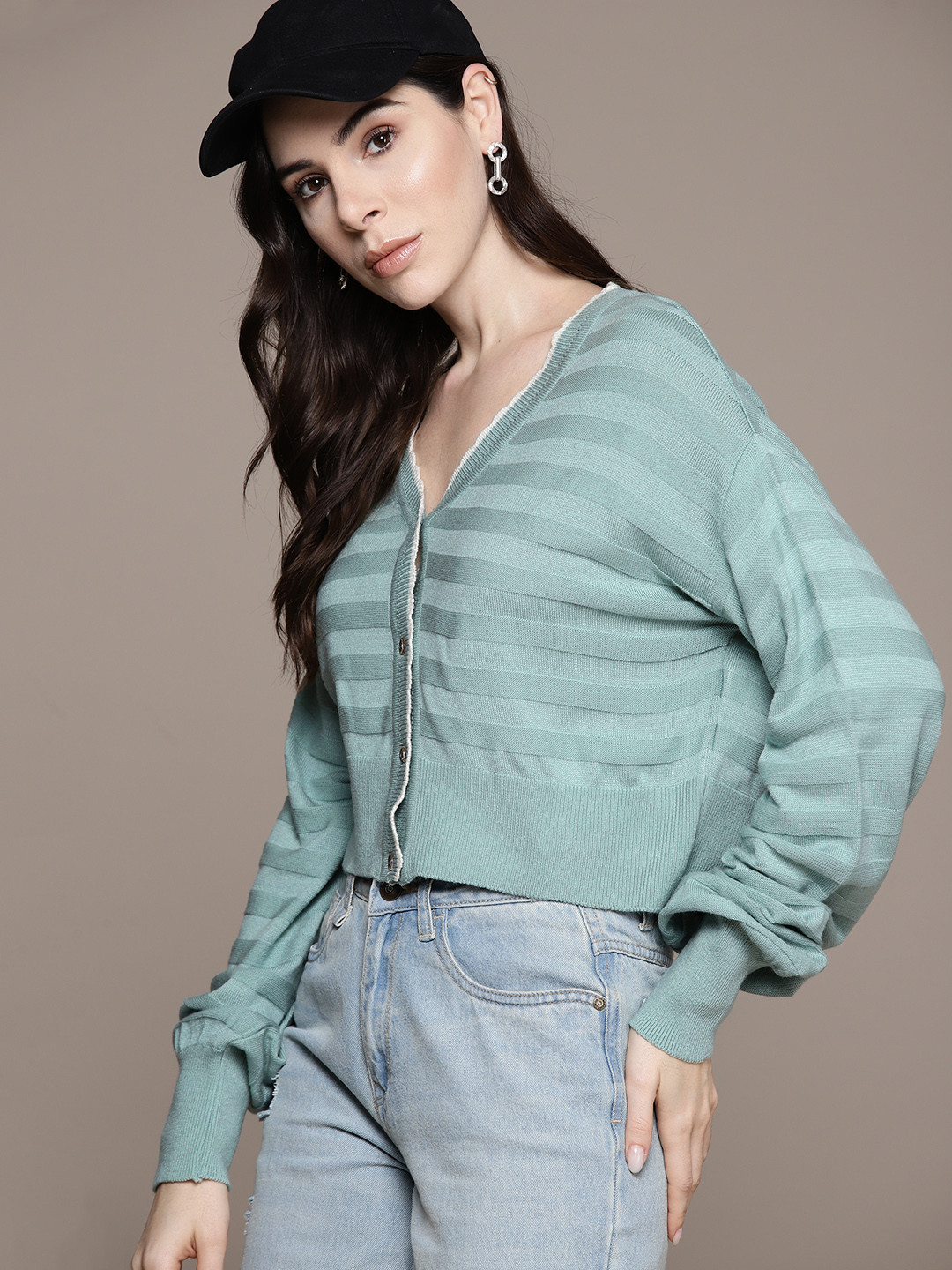 Effortless Elegance: Ribbed Drop Shoulder Sweater main image 1