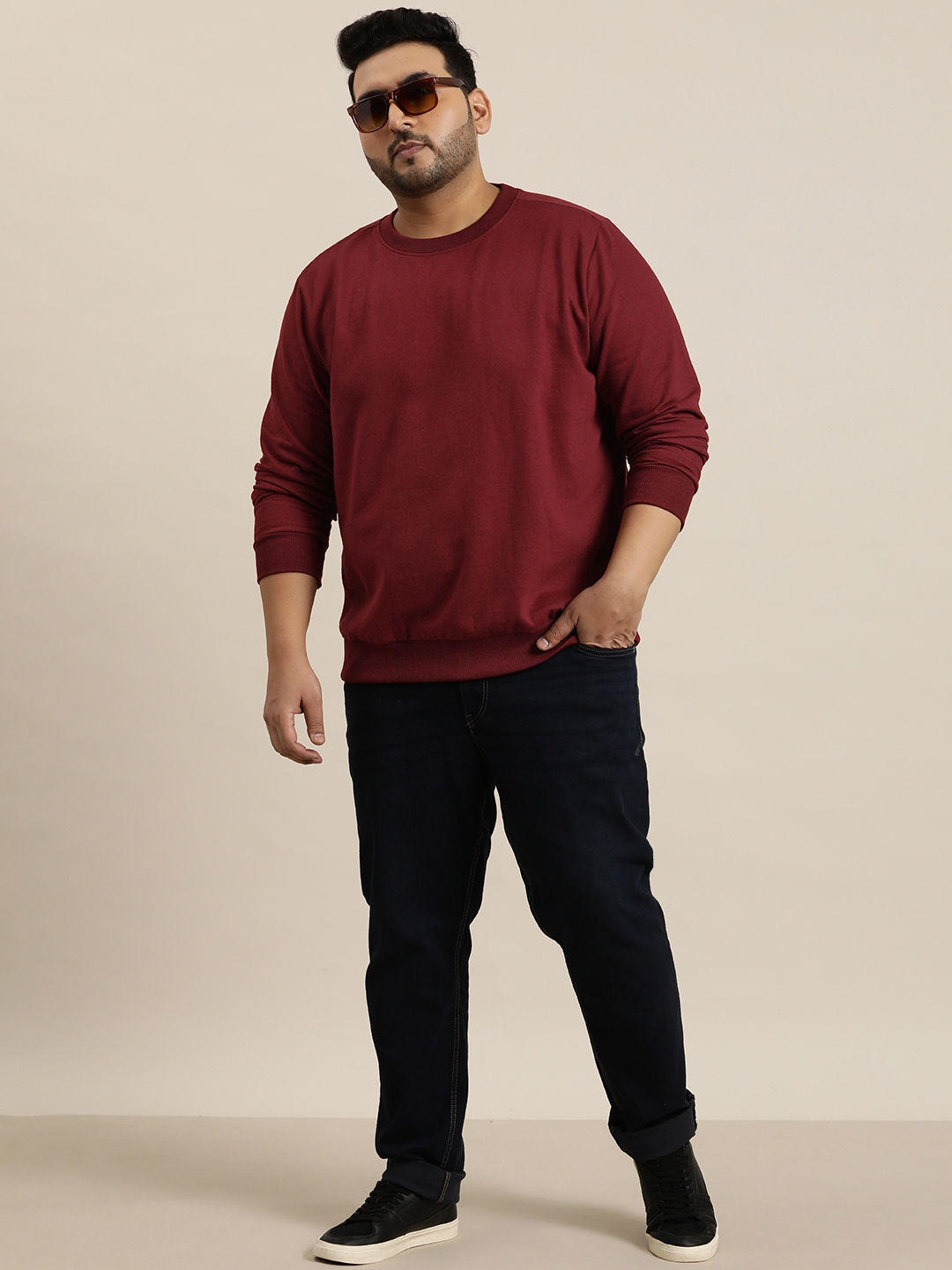 Plus size round neck sweatshirts