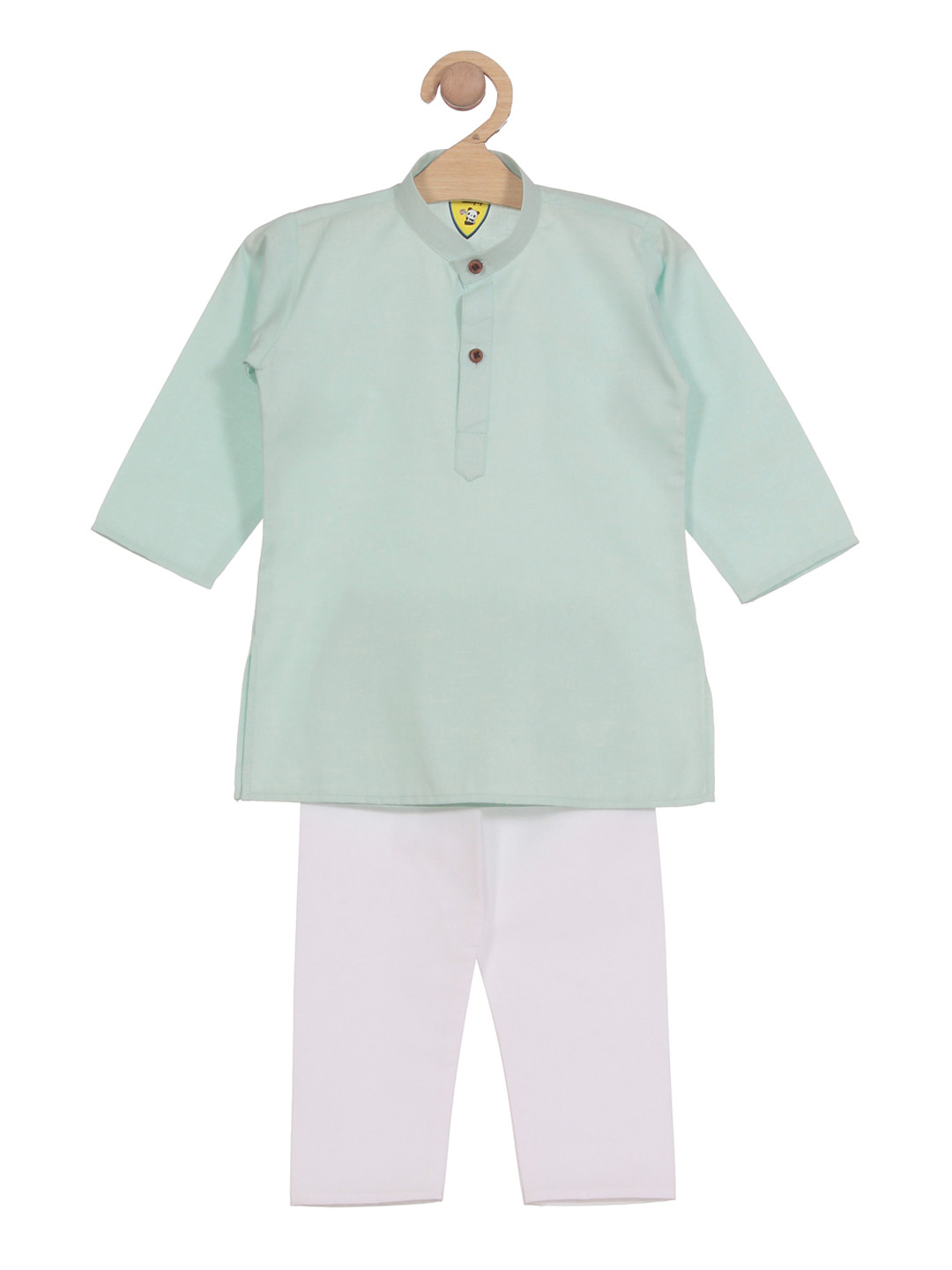 Buy Lil Lollipop Boys Band Collar Regular Pure Cotton Kurta With