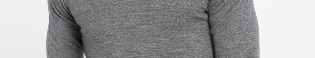 Buy Jack & Jones Men Grey Solid Sweater - Sweaters for Men 2308292 | Myntra