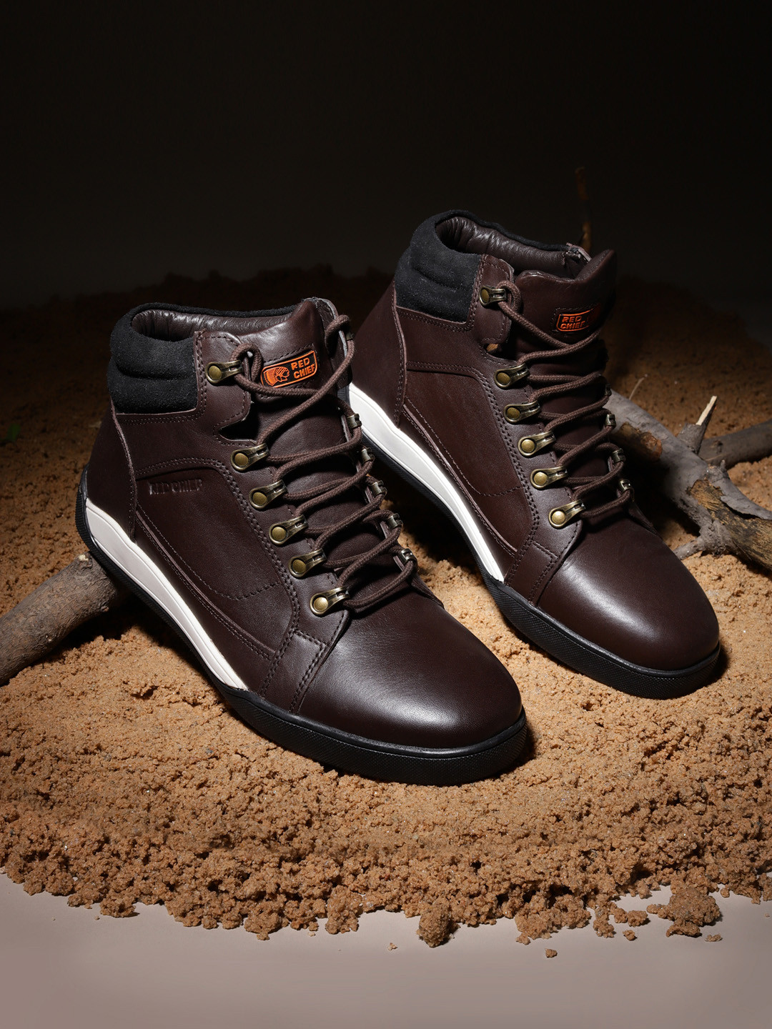 mens lace up biker boots