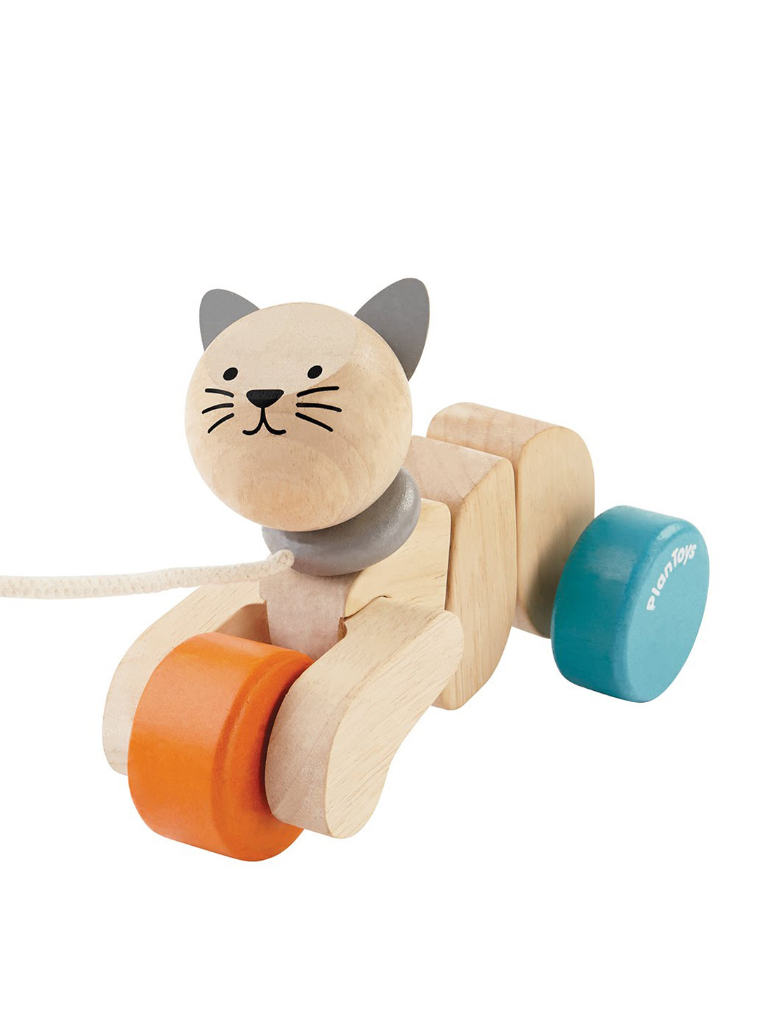 Buy PLAN TOYS Brown Pull Along Cat Imagination Play Set Action