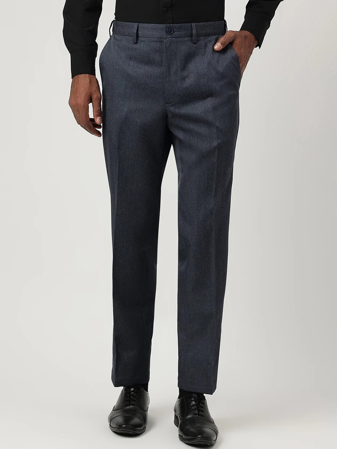 Buy Marks & Spencer Men Mid Rise Plain Formal Trousers - Trousers for ...