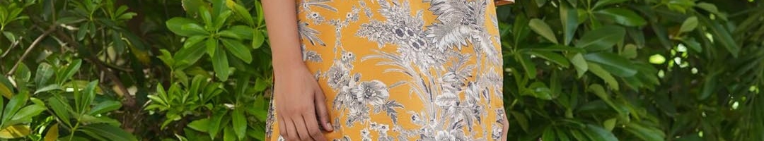 Buy SANSKRUTIHOMES Mustard & Grey Floral Printed Pure Cotton Night Suit ...