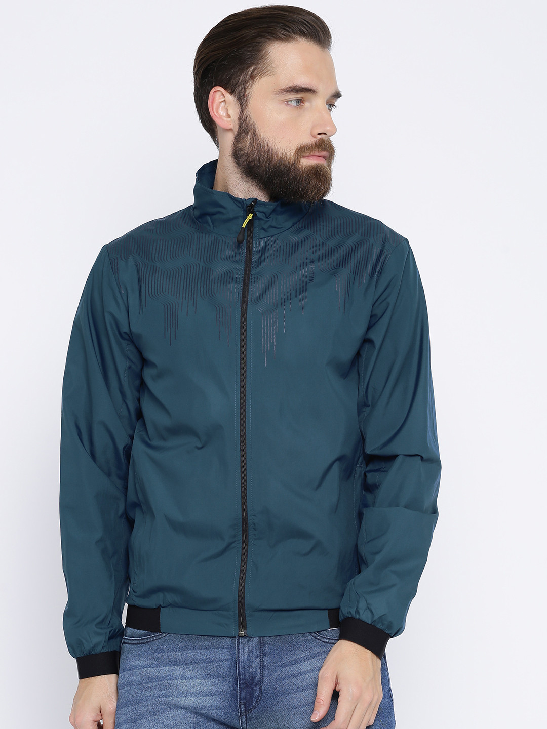 Buy Wildcraft Men Navy Printed Sporty Cheater Jacket Jackets for Men