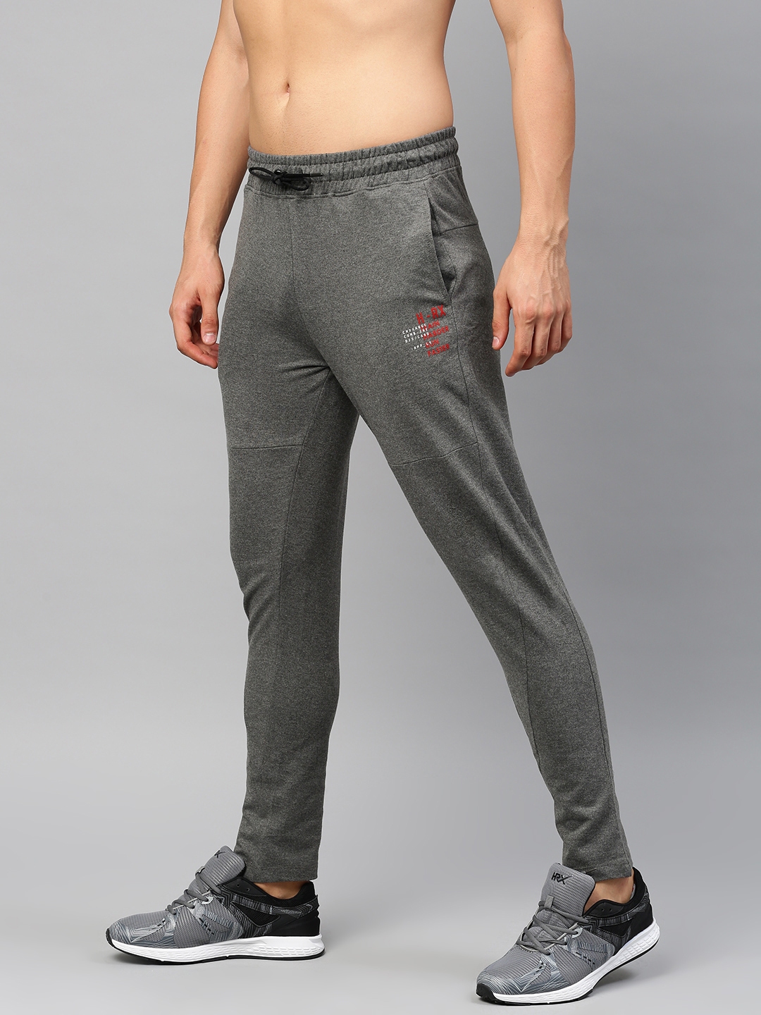 hrx grey track pants