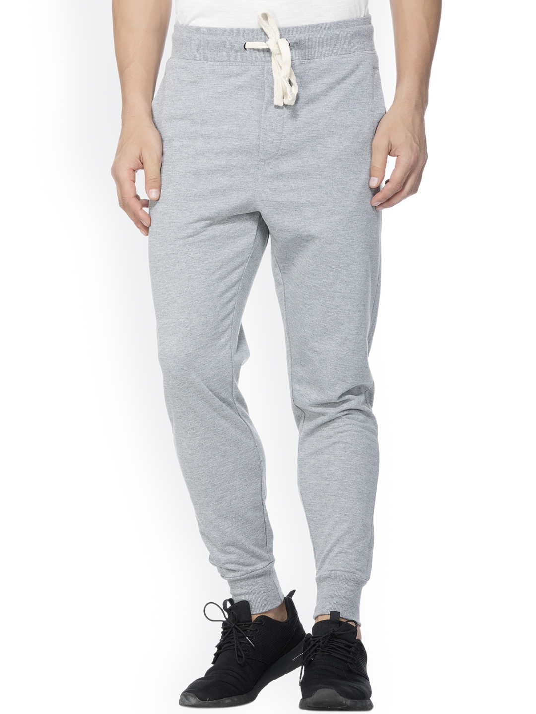 grey cotton joggers