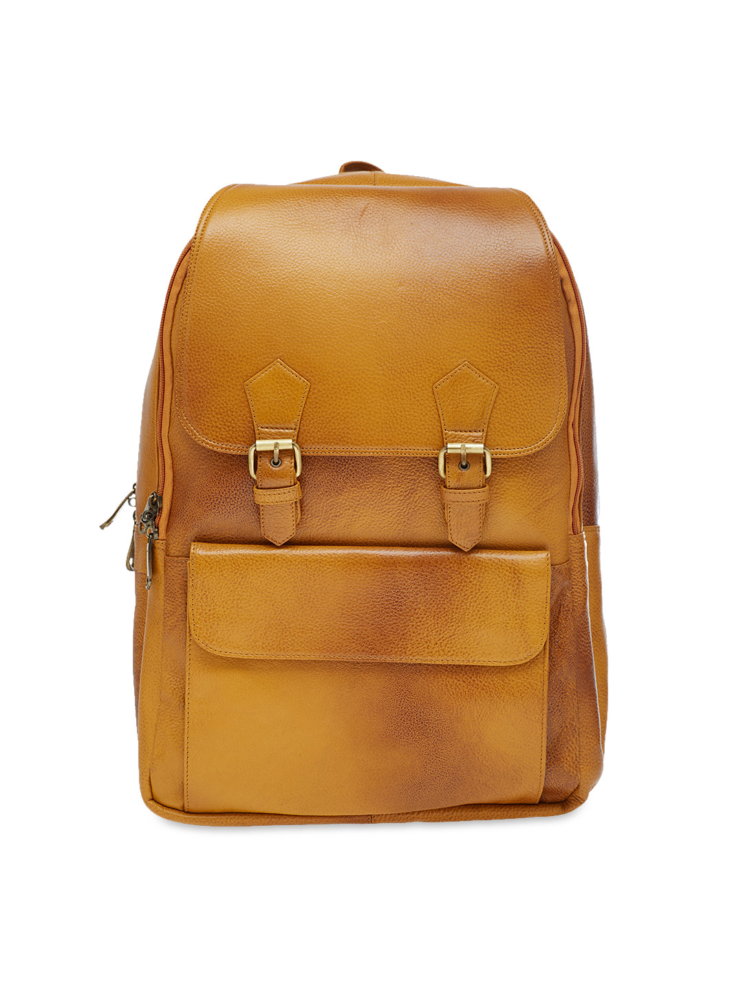 Buy Leather World Unisex Tan Genuine Leather Backpacks Backpacks for