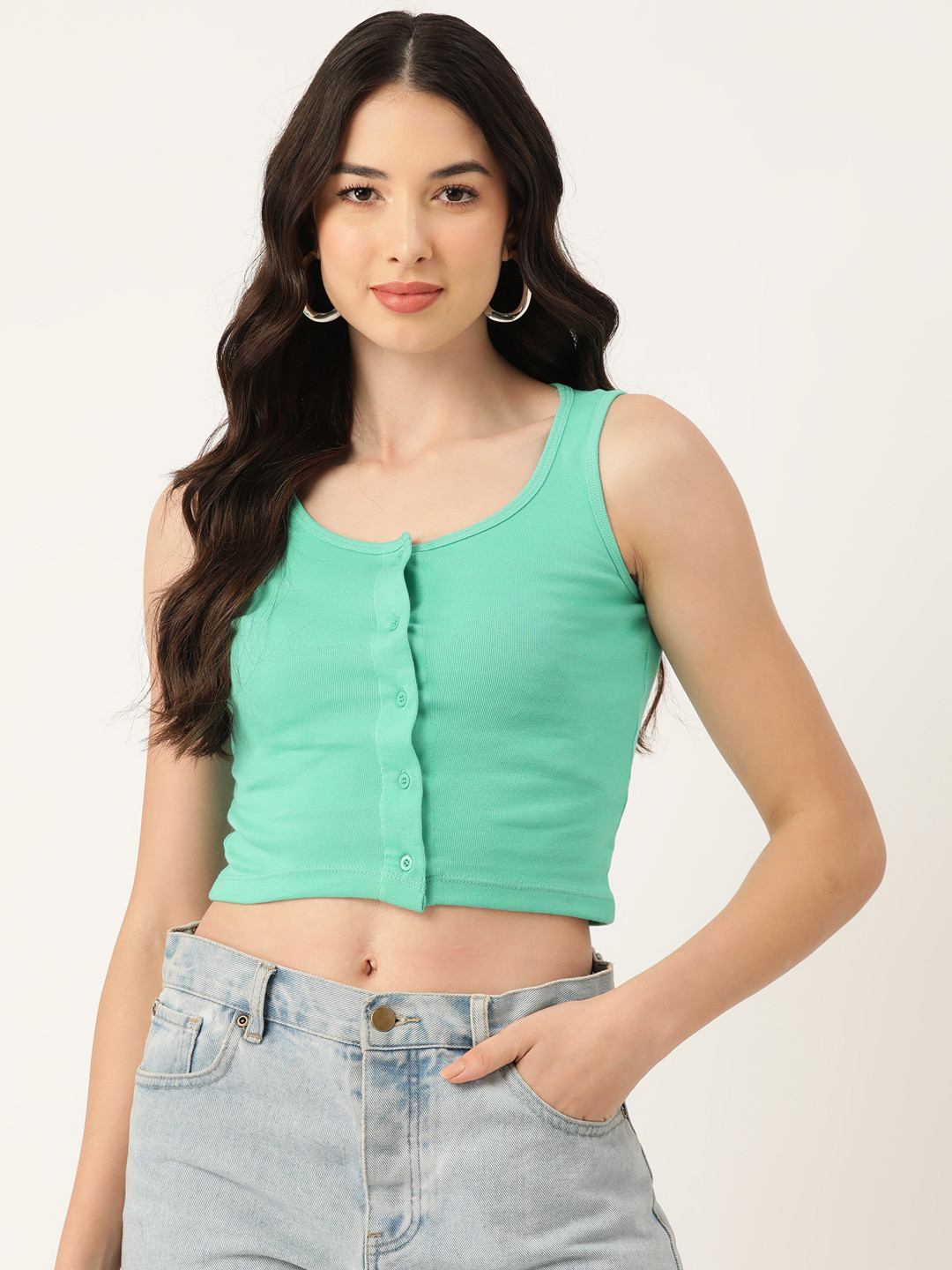 Buy FEMEA Cotton Tank Crop Top Tops for Women 23122082 Myntra