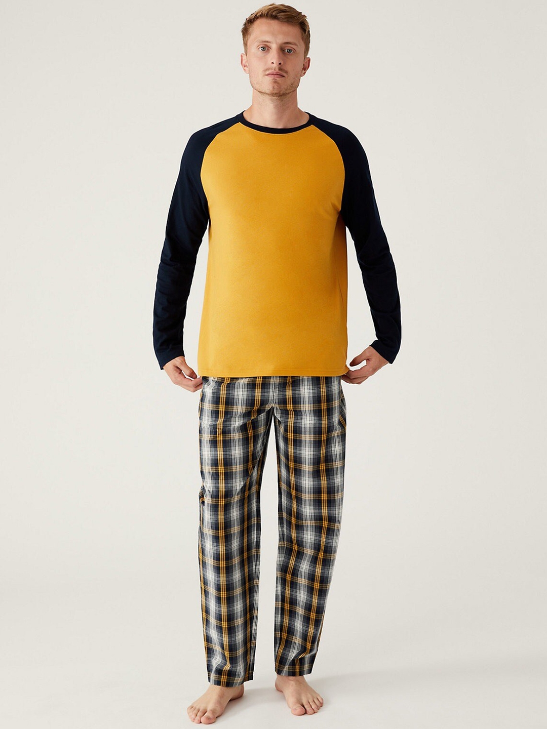 Buy Marks & Spencer Checked Pure Cotton Night Suit Night Suits for