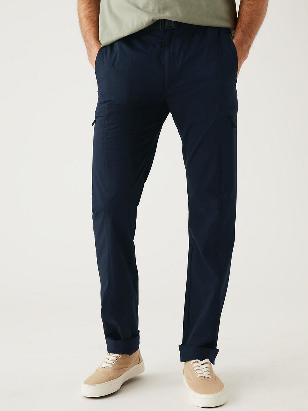 Buy Marks & Spencer Men Mid Rise Casual Cotton Track Pants Track