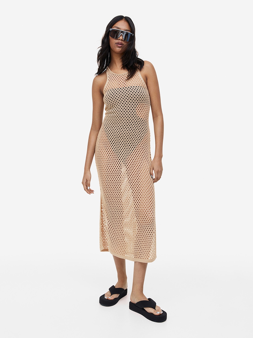 Buy H&M Crochet Look Knitted Dress Dresses for Women 23126462 Myntra