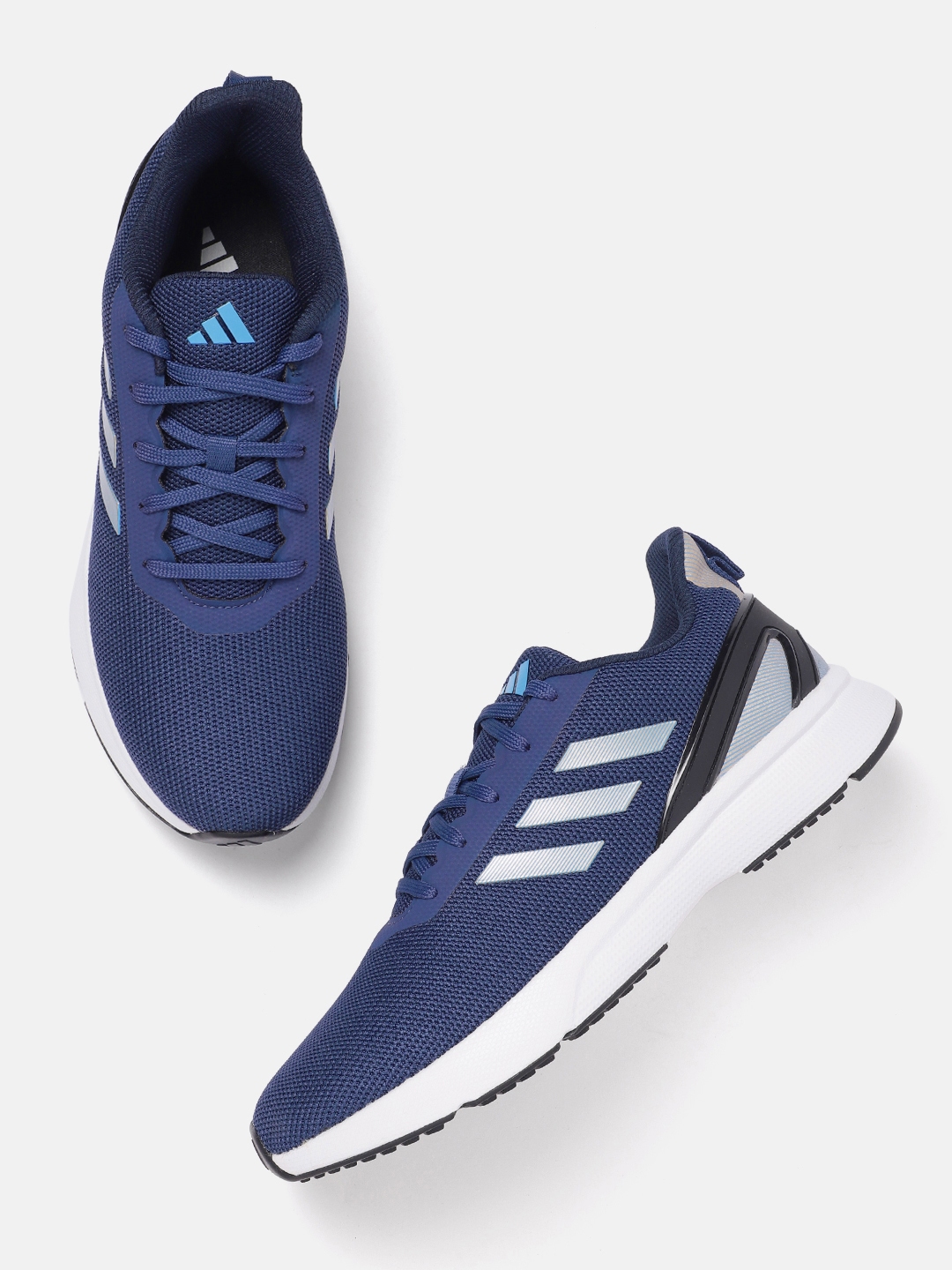 Buy ADIDAS Men Woven Design RunAlly Running Shoes With Striped Detail ...
