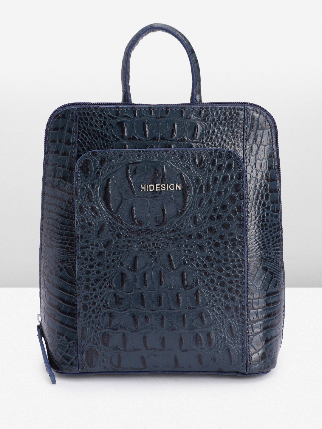 Buy Hidesign Crocodile Textured Leather Structured Handheld Bag Come