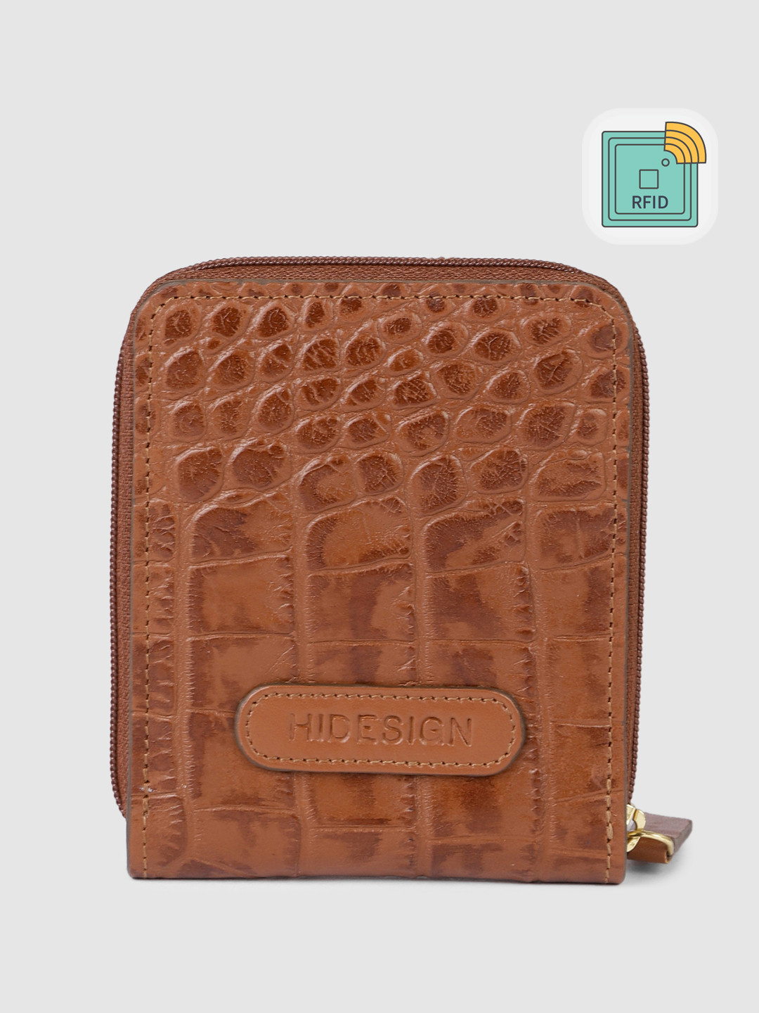 Buy Hidesign Women Crocodile Textured Leather Zip Around Wallet With