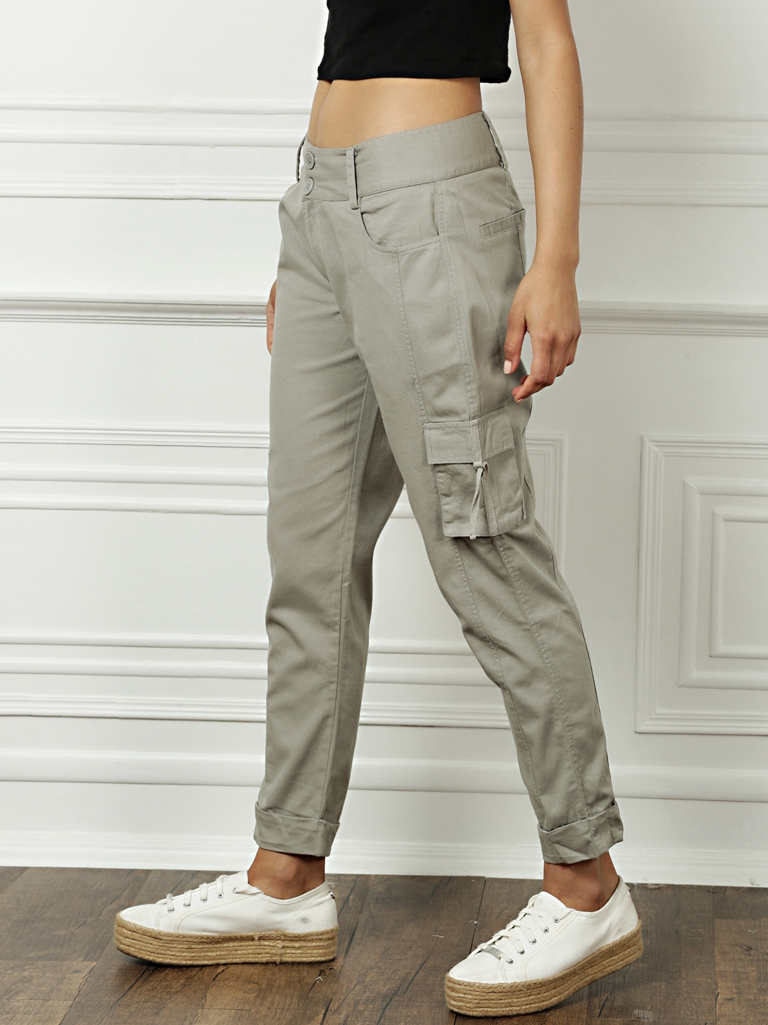 grey cargos women