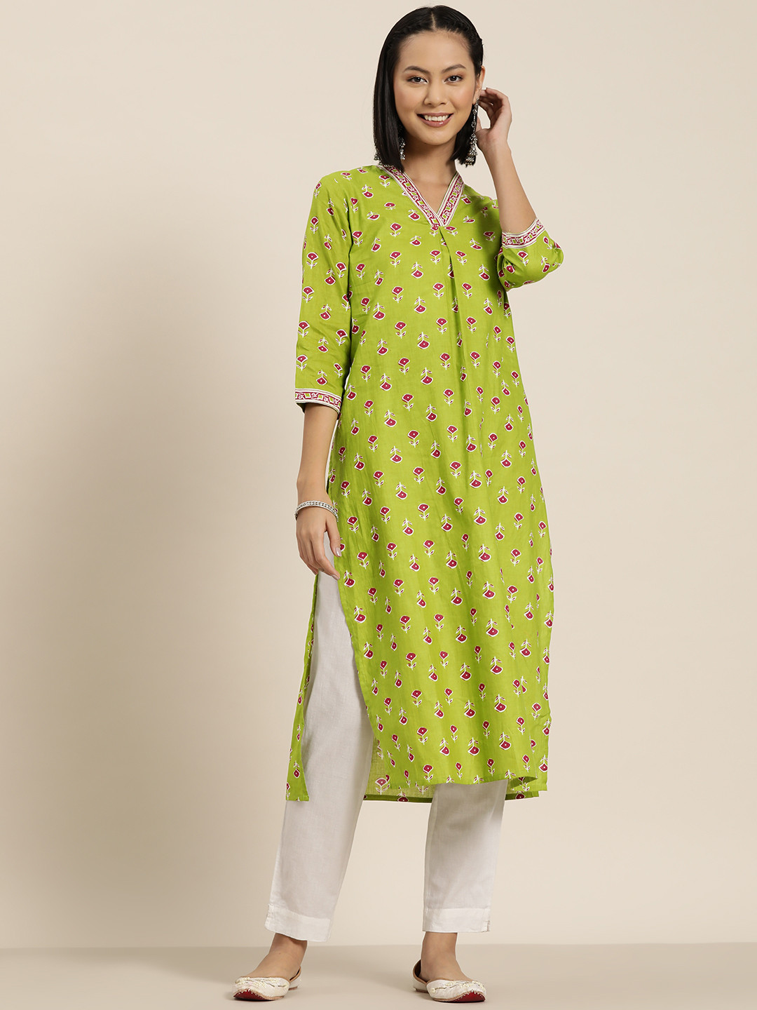 Multicolor - Traditional Cotton Khun Straight Kurta for Women 11