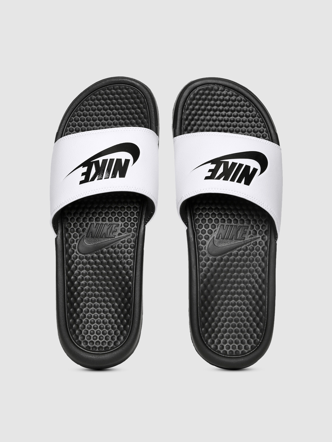 Buy Nike Men White & Black BENASSI JDI Printed Flip Flops - Flip Flops