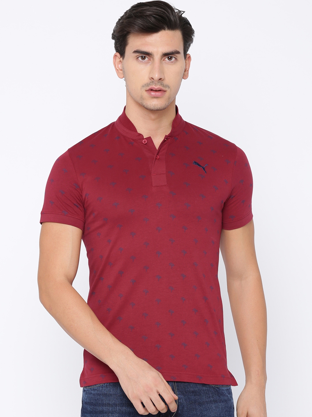 puma maroon t shirt