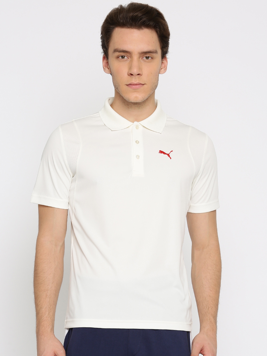 puma white collar tshirt
