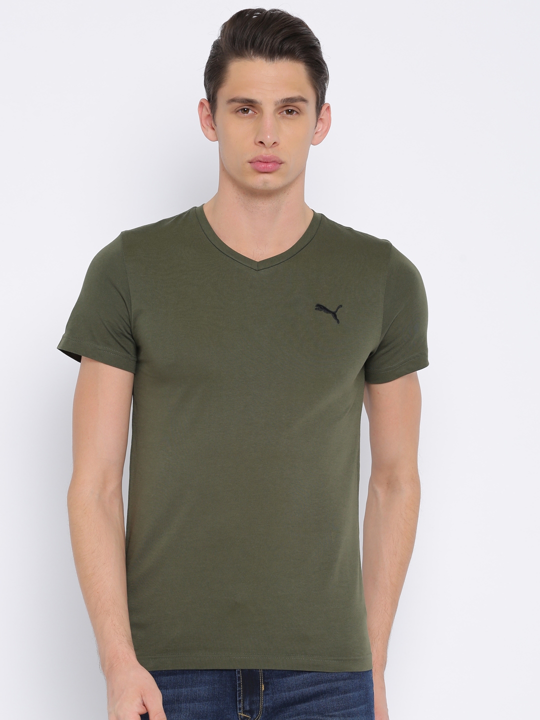 puma olive green tshirt
