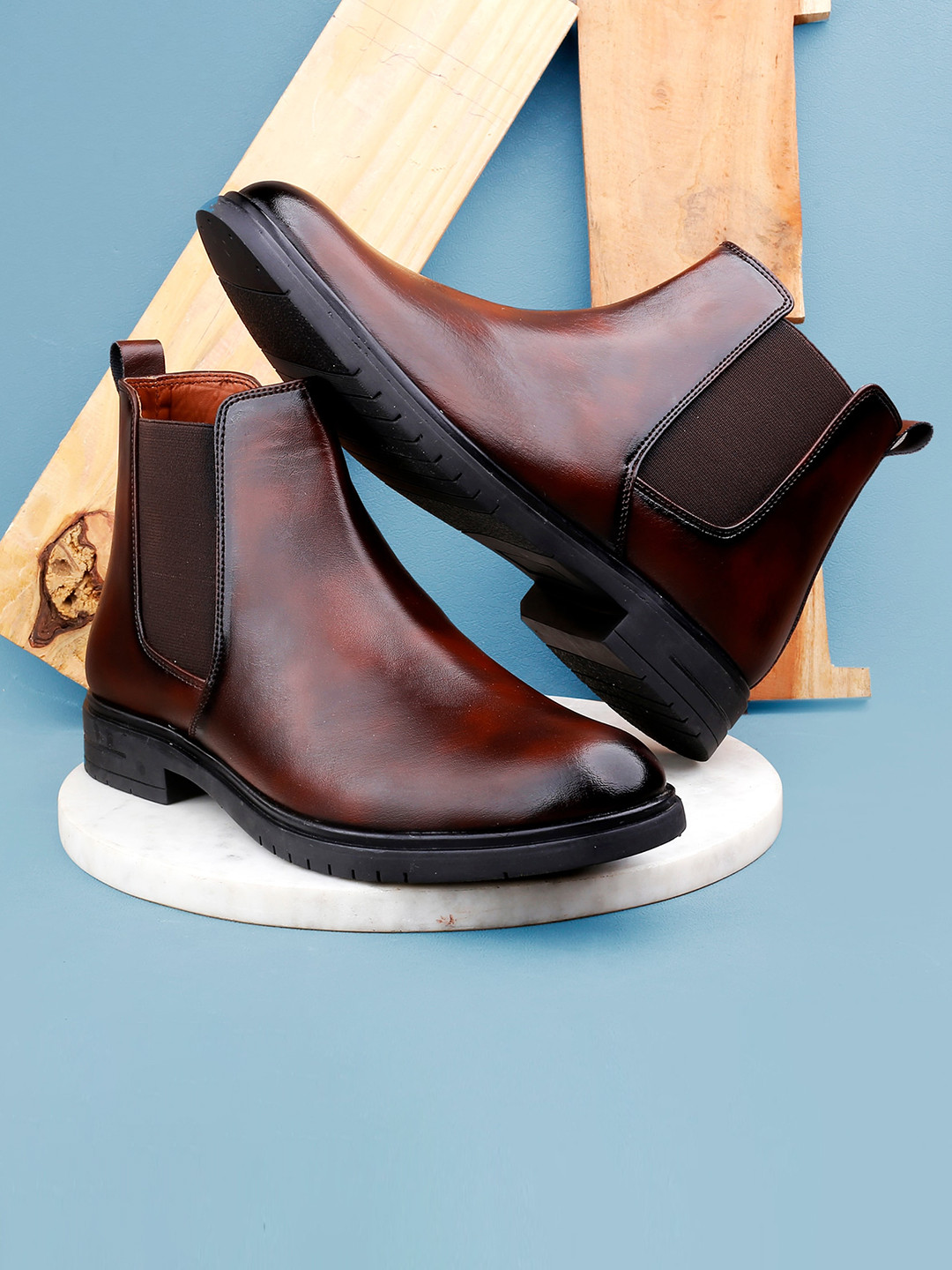 Buy Bxxy Men Textured High Top Chelsea Boots Boots for Men 23164624