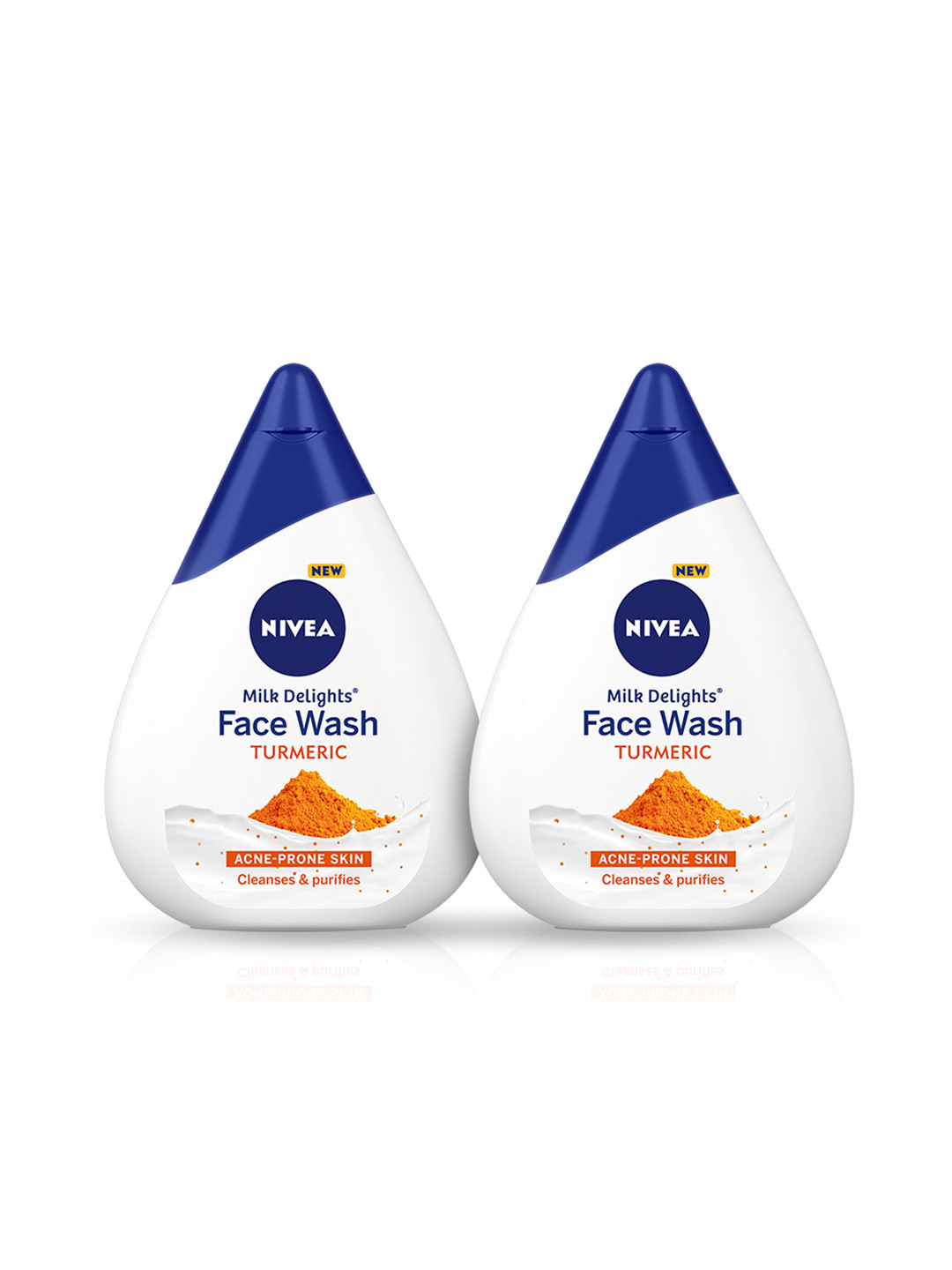 Buy Nivea Set Of 2 Milk Delights Turmeric Face Wash For Acne Prone Skin