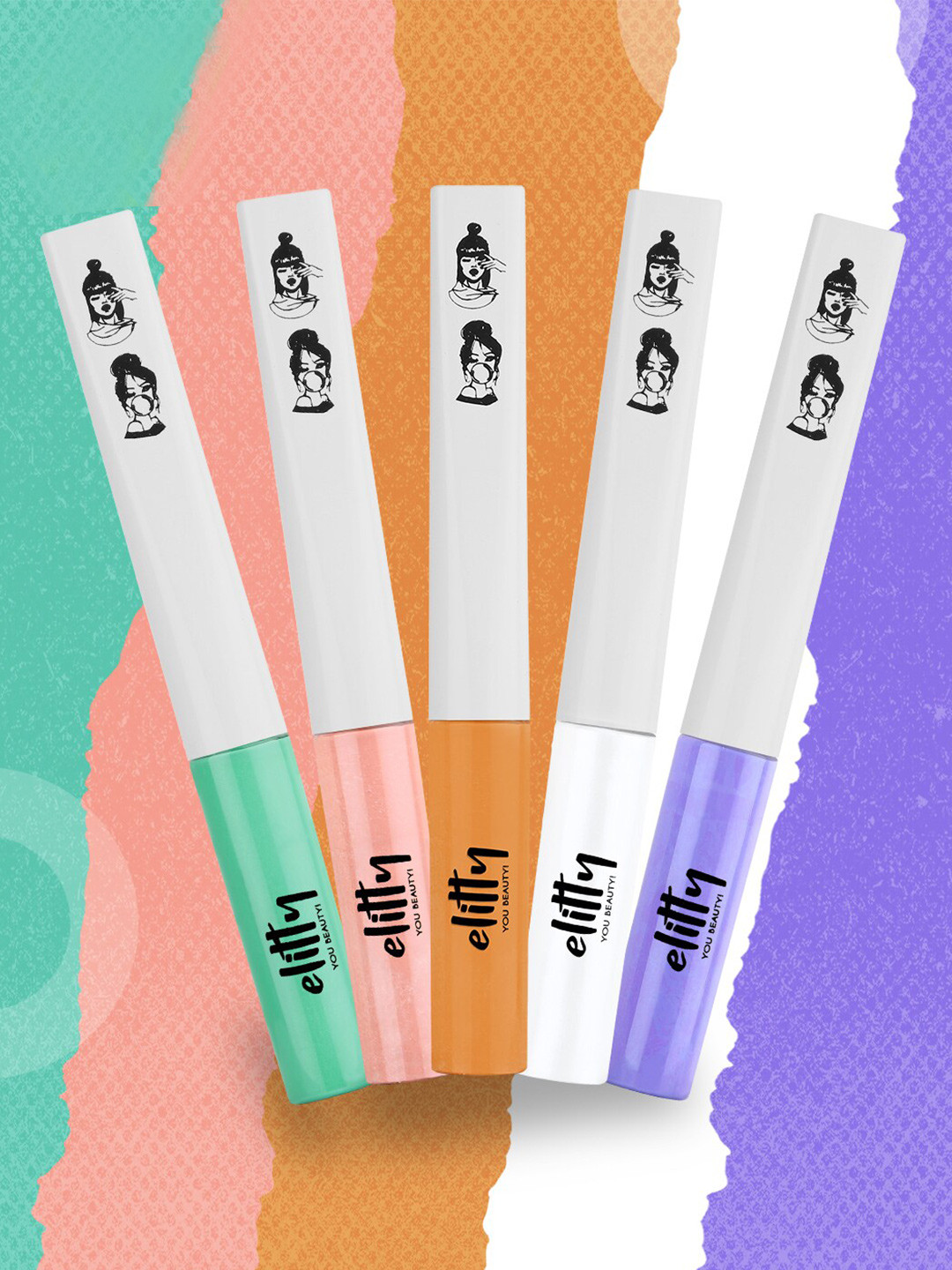 Buy Elitty Set Of 5 All Eyes On You Pop Eyeliners With Witch Hazel 4ml