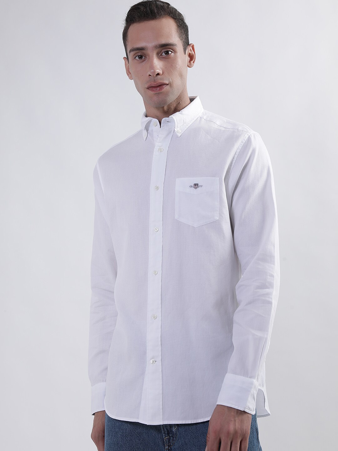 Buy GANT Button Down Collar Cotton Casual Shirt Shirts for Men