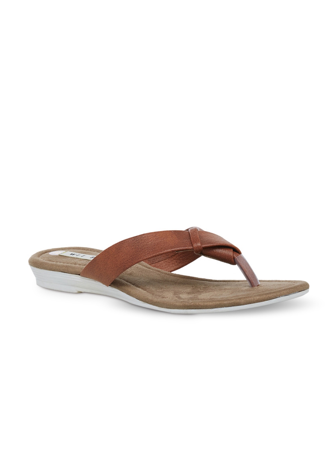 tan open toe flats