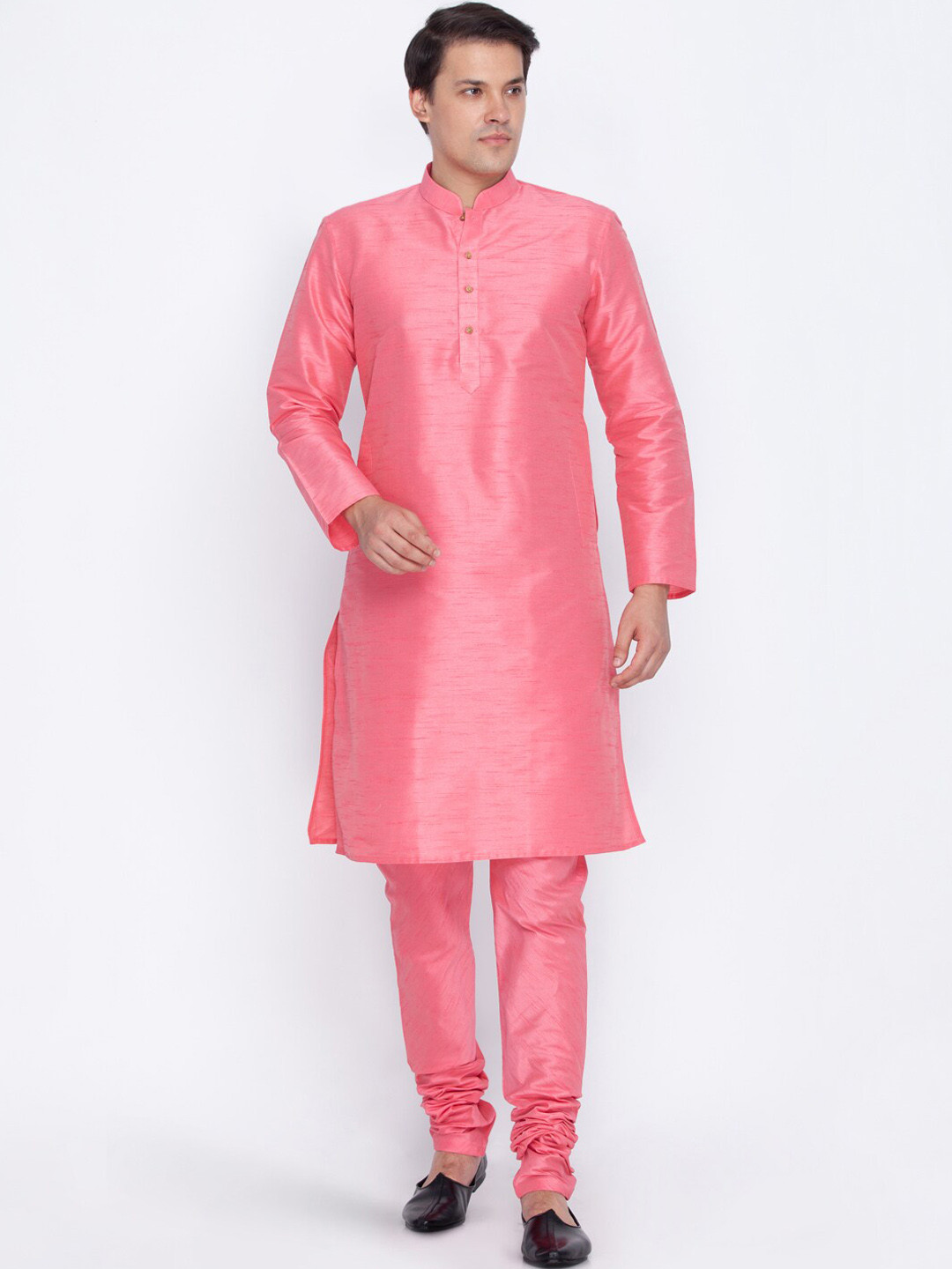 Buy VM Mandarin Collar Kurta With Churidar Kurta Sets for Men