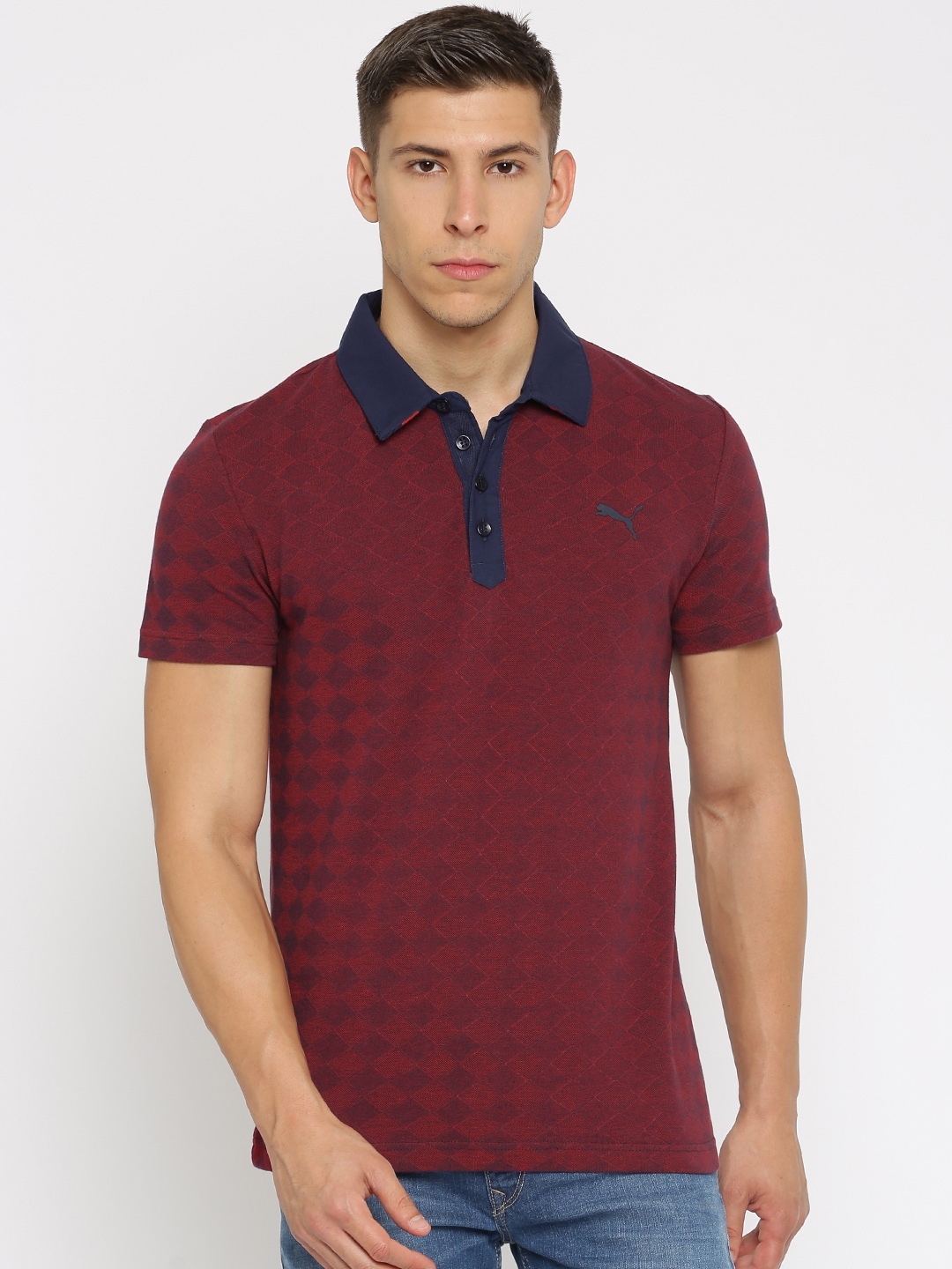 puma maroon t shirt