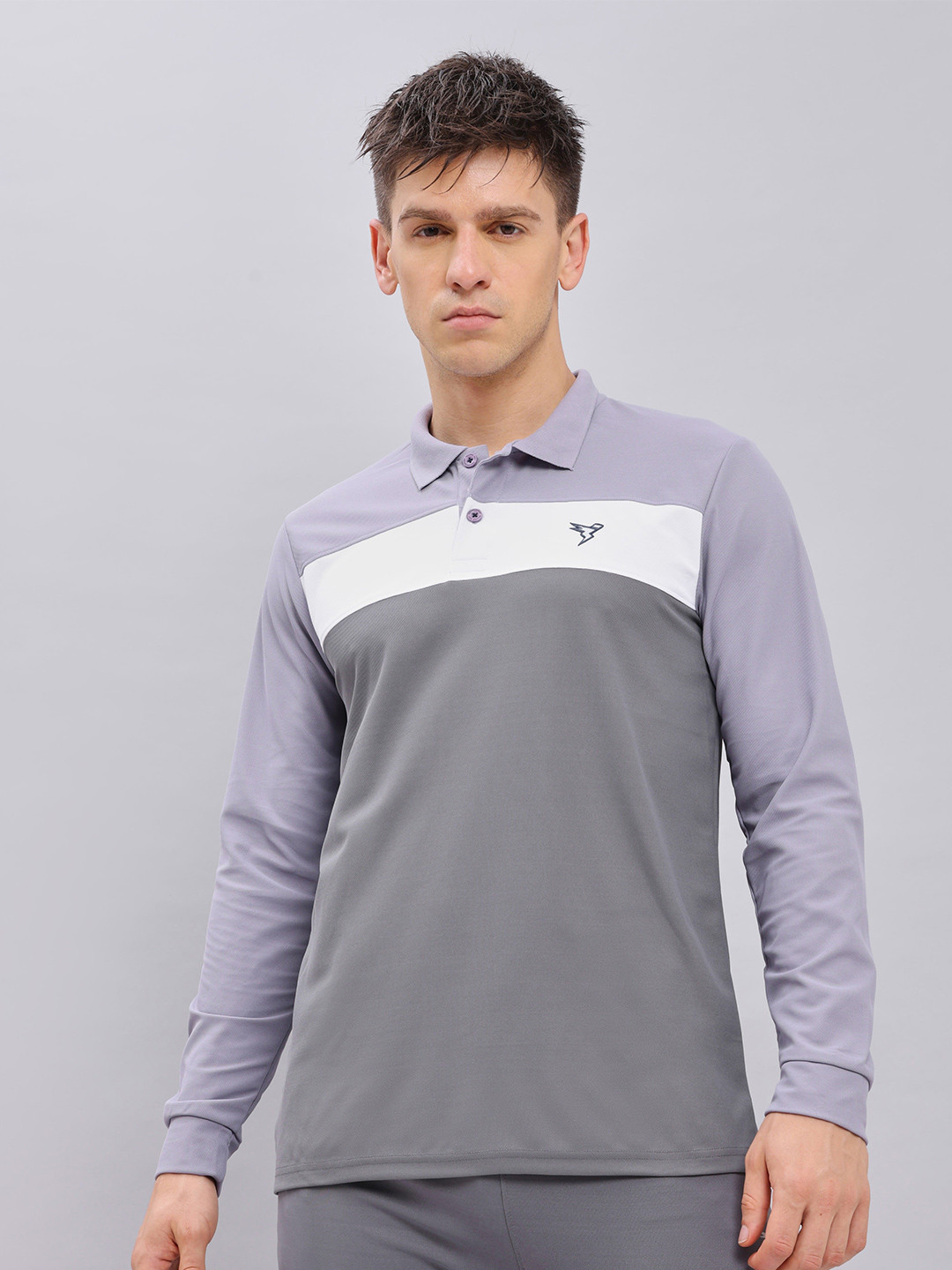 Buy Technosport Men Polo Collar Antimicrobial Slim Fit T Shirt