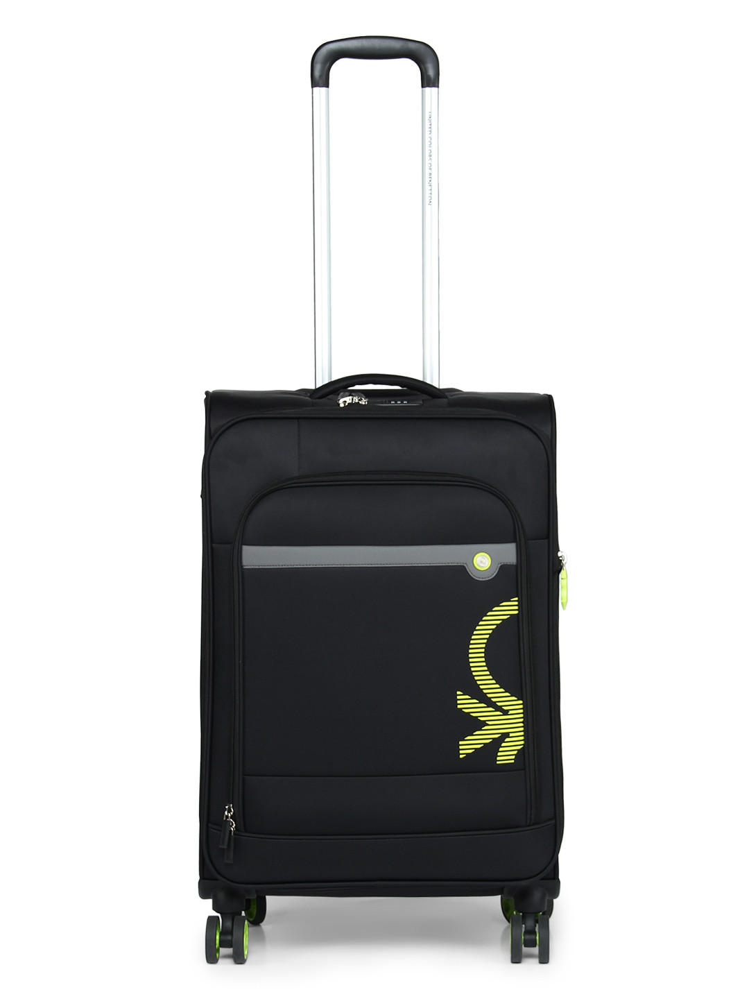 Buy United Colors Of Unisex Black Medium Trolley Suitcase