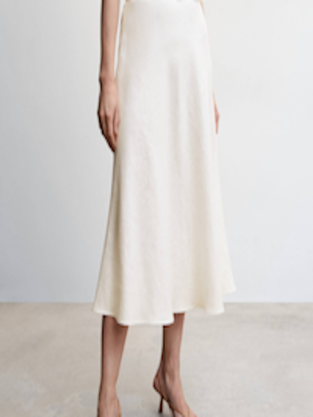 Buy MANGO Linen Flared Midi Skirt With Belt - Skirts for Women 23198264 ...