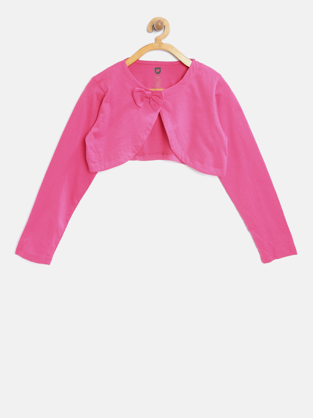 Buy 612 League Pink Solid Button Shrug Shrug for Girls 2320957 Myntra